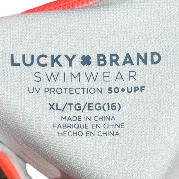 🌻NEW w/tag Lucky Brand Girls' One-Piece "Sunset Chaser" Swimsuit Size XL(16) - Picture 4 of 7